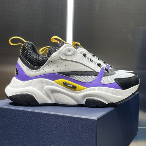 Dior Mens Shoes Sneakers Luxury Brand Breathable Design B22 SNEAKER Mesh with Smooth Calfskin with Original Box 3SN231YXX_H861