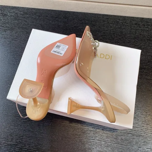 Amina Muaddi Womens Shoes Sandals Slippers Luxury Brand Fashion Pumps for Women with Original Box 9.5cm Heel