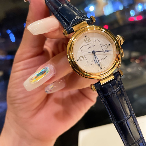 Cartier Womens Watch Luxury Brand Design Fashion Type with Original Box
