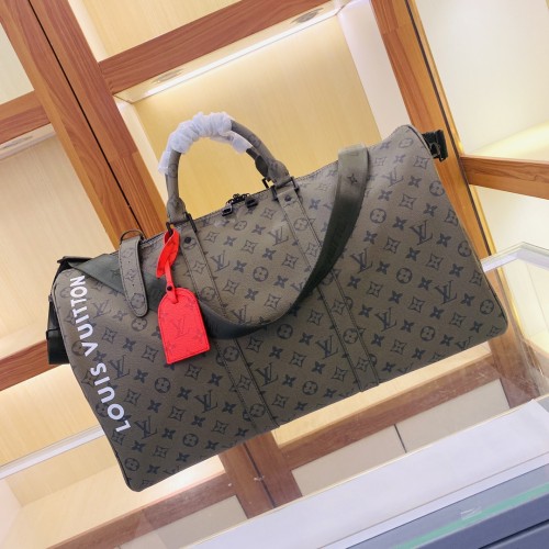 Louis Vuitton Womens and Mens Unisex Bags Luxury Brand LV Keepall Bandoulière 45 Fashion Design Travel Bag