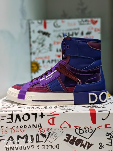 Dolce&Gabbana Men Shoes Sneakers Luxury Brand Calfskin Custom 2.Zero sneakers in Mixed Materials CS1973AQ7128S453 with Original Box  