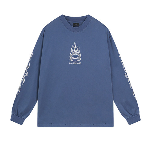 Balenciaga Luxury Brand Women Mens Long Sleeve T-Shirt   