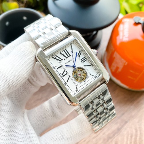 Cartier Mens Watch Luxury Brand Design Fashion Type with Original Box