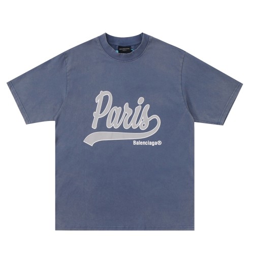 Balenciaga Luxury Brand Women Mens Short Sleeve T-Shirt ENJOY PARIS T-SHIRT OVERSIZED   