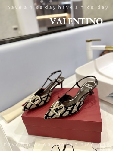 Valentino Garavani Women Fashion Shoes Pumps Luxury Brand Vlogo Signature Calfskin with Original Box 8cm Heel