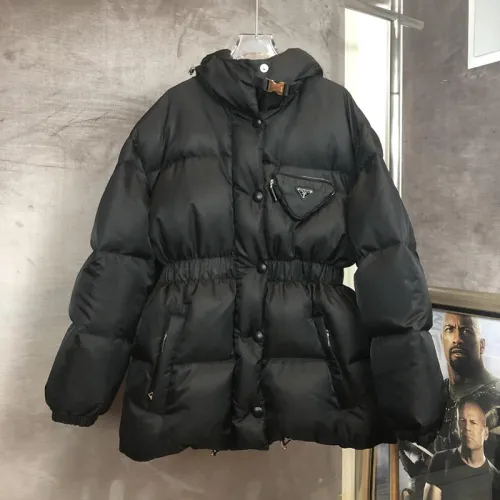Prada Womens Coat Down Jacket Luxury Brand Womens Slim Fit Jacket Top Quality   