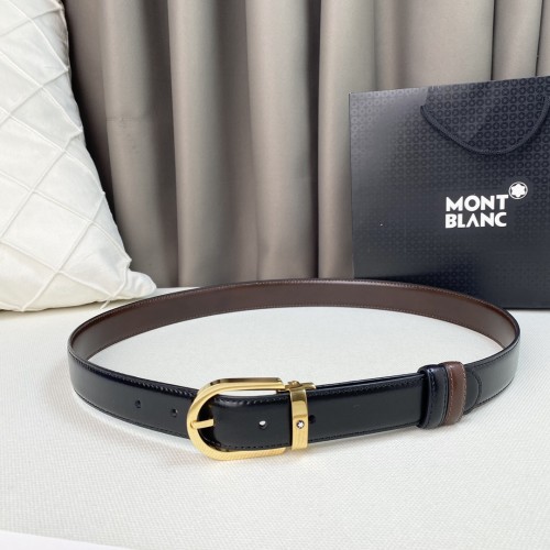 Montblanc Mens Leather Belts Luxury Brand Design Fashion Type with Original Box
