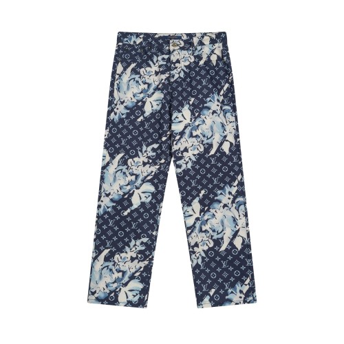 Louis Vuitton Luxury Brand Women Mens Pant Jeans   