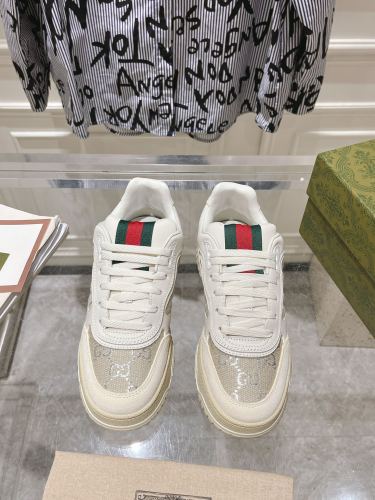Gucci Mens Shoes Sneakers Luxury Brand Fashion Men's Gucci Re-Web trainer in leather with Original Box Whatsapp 