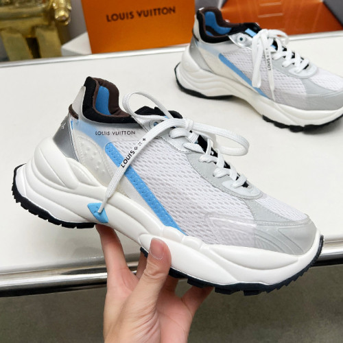 Louis Vuitton Womens Shoes Sneakers Lace-Up Luxury Brand Fashion LV Run 55 Sneaker with Original Box 1ACGOQ  