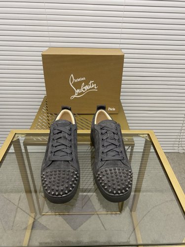 Christian Louboutin Mens Shoes Sneakers Luxury Brand Red Bottom Design Sports Footwears with Original Box