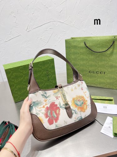 Gucci Womens Bags Handbags Shoulder Messenger Bags Luxury Brand GG Jackie 1961 medium shoulder bag 636710 HUHHG 8565 with Original Box