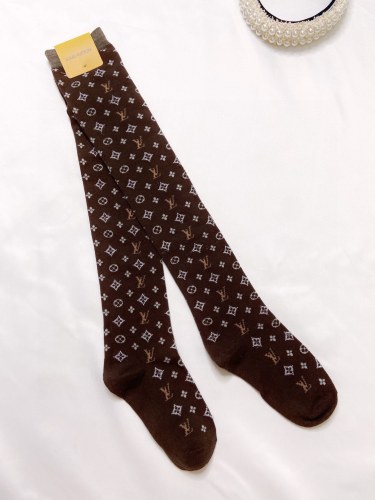 Louis Vuitton Socks with Original Box Luxury Brand Breathable LV Sock
