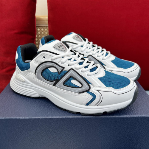 Dior Mens Shoes Sneakers Luxury Brand B30 SNEAKER Blue Mesh and White Technical Fabric 3SN279ZRD_H065 with Original Box Whatsapp 