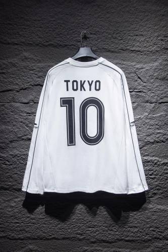Balenciaga Luxury Brand Women Mens T-Shirt PARIS SOCCER LONG SLEEVE T-SHIRT