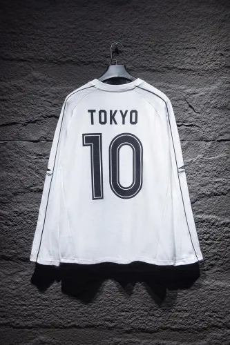 Balenciaga Luxury Brand Women Mens T-Shirt PARIS SOCCER LONG SLEEVE T-SHIRT