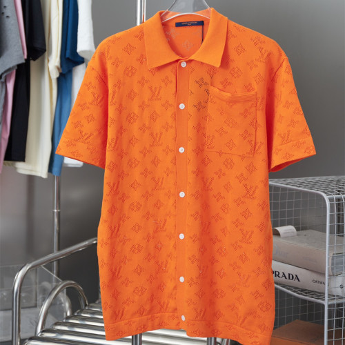 Louis Vuitton Luxury Brand Men Womens Short Sleeve Knit T-Shirt   