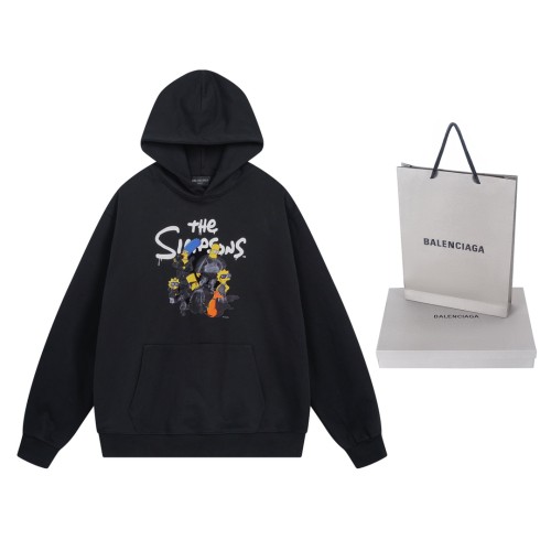 Balenciaga x THE SIMPSONS Womens Mens Long Sleeve Hoodie Sweatshirt Hoodies Luxury Brand Mens Sweatshirt   