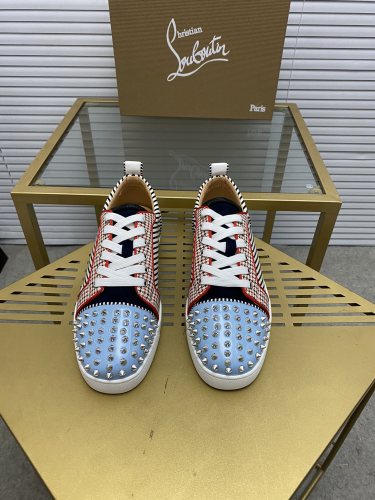 Christian Louboutin Mens Shoes Sneakers Luxury Brand Red Bottom Design Sports Footwears with Original Box