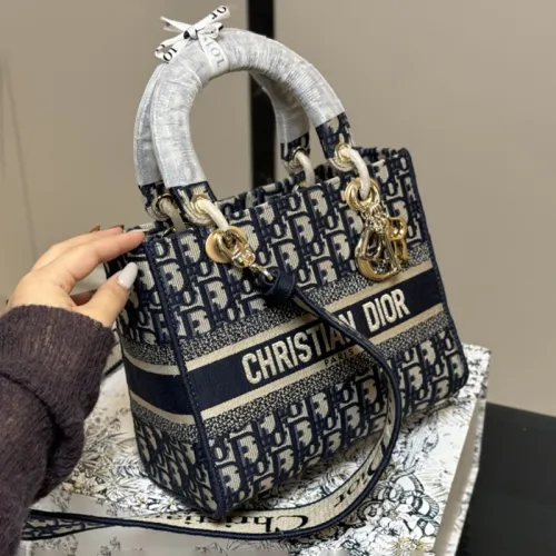 Dior Womens Bags Handbags Luxury Fashion MINI LADY DIOR BAG M0505OWCB_M323 with Original Box  