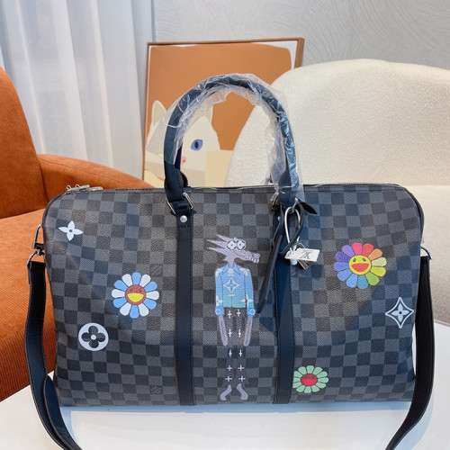 Louis Vuitton Womens and Mens Unisex Bags Luxury Brand LV Keepall Bandoulière 45 Fashion Design Travel Bag