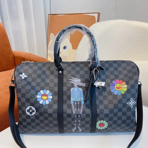 Louis Vuitton Womens and Mens Unisex Bags Luxury Brand LV Keepall Bandoulière 45 Fashion Design Travel Bag