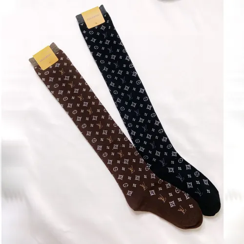 Louis Vuitton Socks with Original Box Luxury Brand Breathable LV Sock