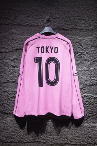 Balenciaga Luxury Brand Women Mens T-Shirt PARIS SOCCER LONG SLEEVE T-SHIRT   