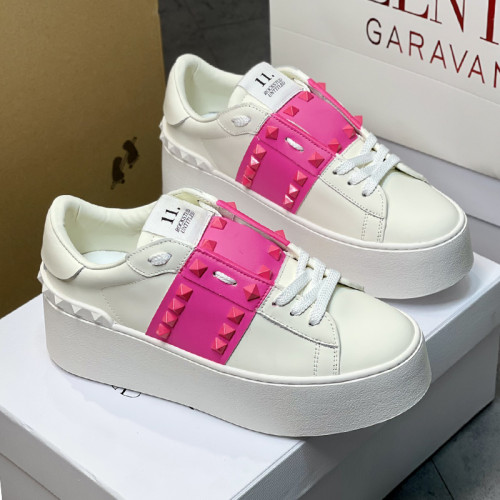 Valentino Womens Shoes Sneakers Leather Luxury Brand Women Rockstud Untitled Shoes with Original Box Whatsapp 
