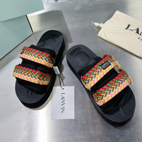 Lanvin Womens Mens Shoes Slippers Fashion Type Luxury Brand SUICOKE X LANVIN CURB with Original Box Whatsapp 