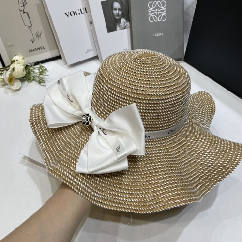 Dior Womens Straw Hat Luxury Brand Design Dior Cap with Original Box  