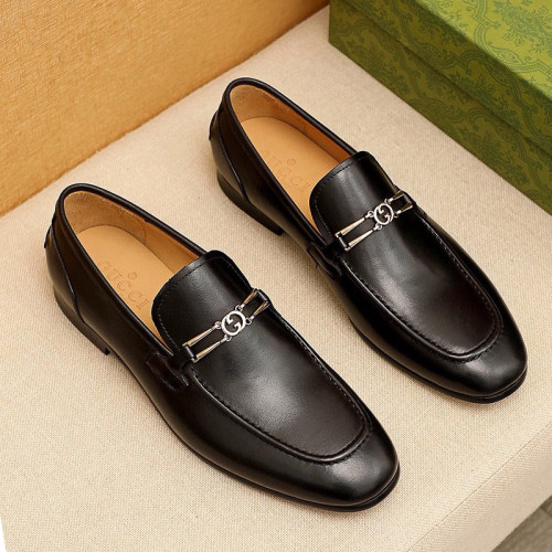 Gucci Mens Shoes Leather Design Luxury Brand Business Dress Shoes for Men with Original Box