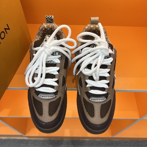 Louis Vuitton Mens Shoes Fashion Sneakers Design Luxury Brand LV TRAINER Skate SNEAKER Mix of materials with Original Box 1AB9XJ  