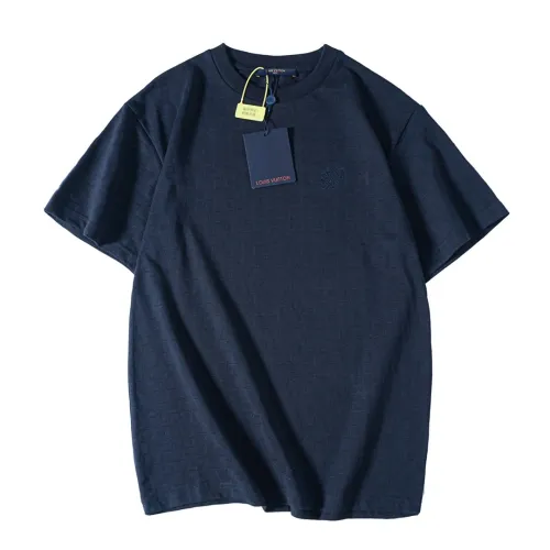 Louis Vuitton Luxury Brand Men Womens Short Sleeve T-Shirt Damier Cotton Pique T-Shirt   