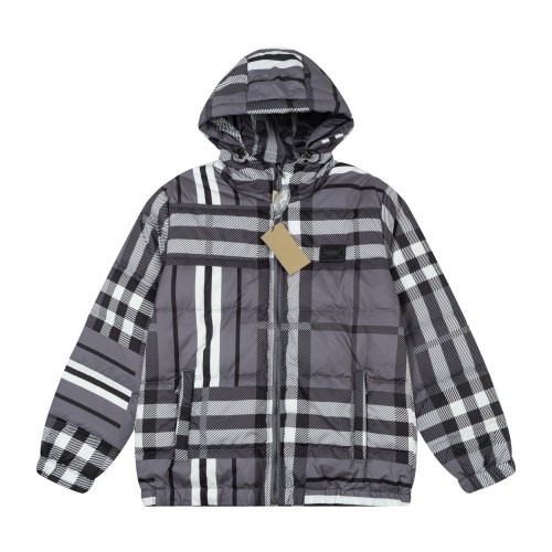 Burberry Women Mens Coat Hoodie Luxury Brand Mens Down Jacket Top Quality   