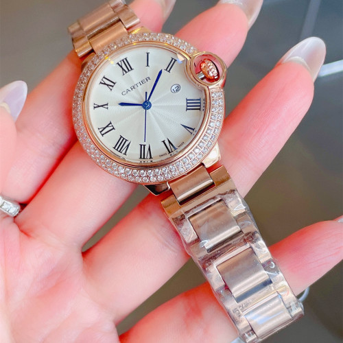 Cartier Womens Watch Luxury Brand Design Fashion Type with Original Box