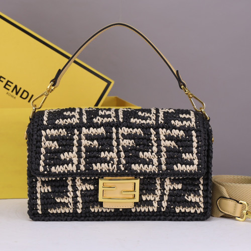 Fendi Womens Bag Shoulder Bags Luxury Brand Baguette fabric bag Fashion Bags for Women with Original Box 8BR600A72VF1AQA