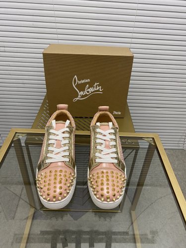 Christian Louboutin Mens Shoes Sneakers Luxury Brand Red Bottom Design Sports Footwears with Original Box