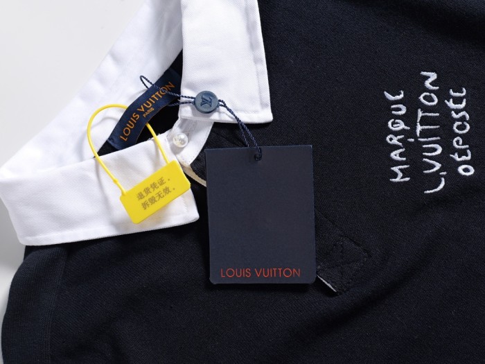 Louis Vuitton Luxury Brand Men Womens Short Sleeve T-Shirt Embroidered Short-Sleeved Cotton Blend Polo Shirt 1AFQQJ   