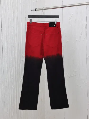 Louis Vuitton Luxury Brand Women Mens Pant Jeans Embroidered Denim Pants 1AFAD2   