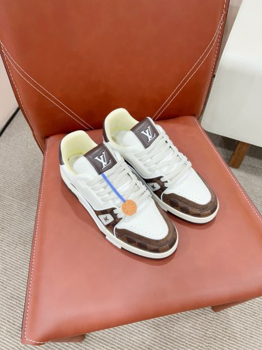 Louis Vuitton Mens Shoes Fashion Sneakers Design Luxury Brand LV TRAINER SNEAKER 1ABLVV Mix of materials with Original Box 1ABLUR  