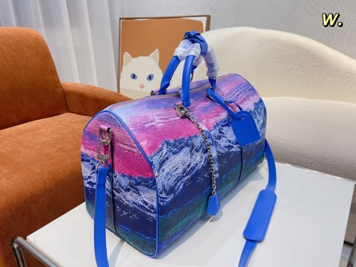 Louis Vuitton Womens and Mens Unisex Bags Luxury Brand LV Keepall Bandoulière 50 Fashion Design Travel Bag