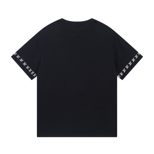Louis Vuitton Luxury Brand Men Womens Short Sleeve T-Shirt Short-Sleeved Cotton Crewneck   