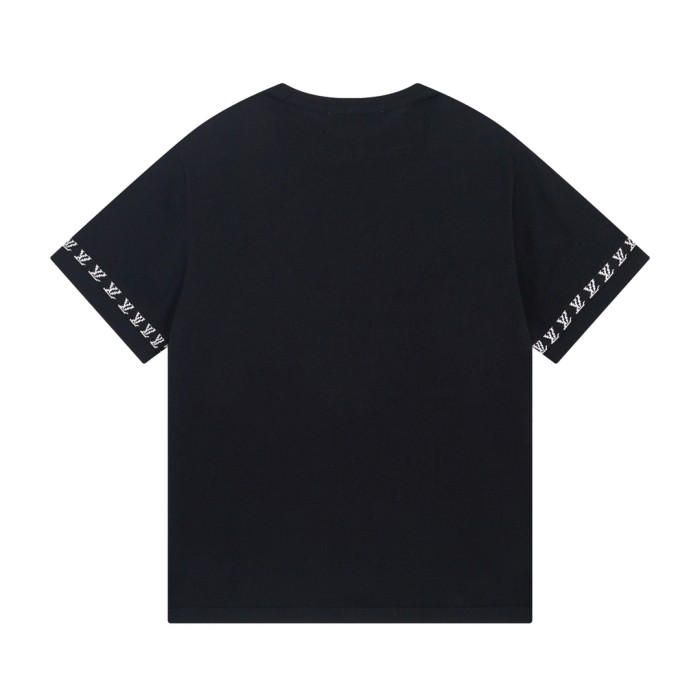Louis Vuitton Luxury Brand Men Womens Short Sleeve T-Shirt Short-Sleeved Cotton Crewneck   