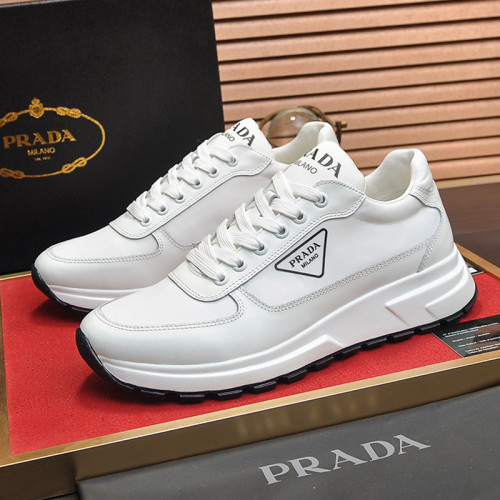 Prada Mens Shoes Casual Luxury Brand Breathable Sneakers with Original Box