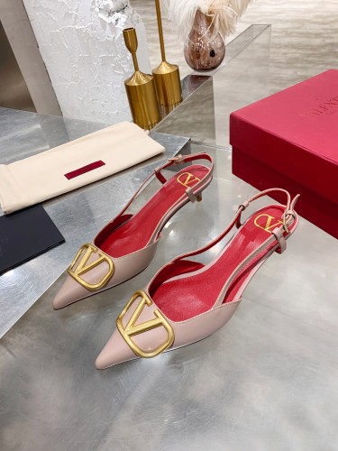 Valentino Garavani Women Fashion Shoes Pumps Luxury Brand Vlogo Signature Calfskin with Original Box 4cm Heel