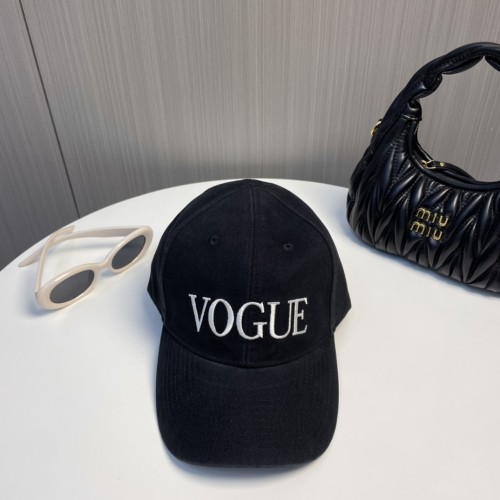 Balenciaga Mens Womens Hats Luxury Brand Design Balenciaga Baseball Hat VOGUE CAP IN BLACK FADED 8139804D6B51041 with Original Box  