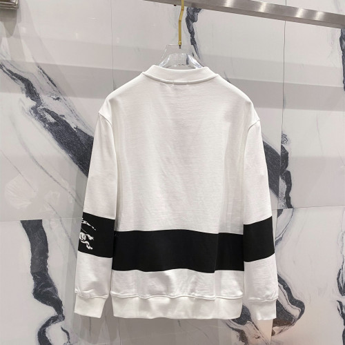 Burberry Womens Mens Sweatshirt Luxury Brand Mens EKD Stripe Cotton Sweatshirt   