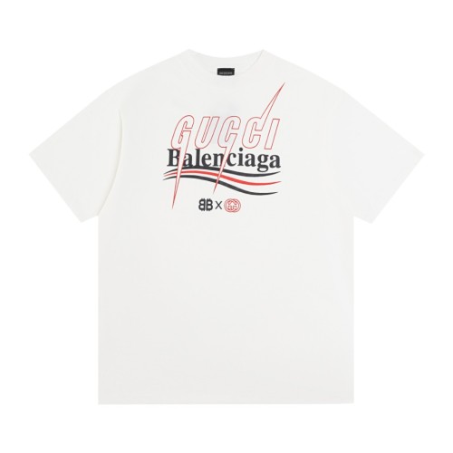 Balenciaga x Gucci Luxury Brand Women Mens Short Sleeve T-Shirt   