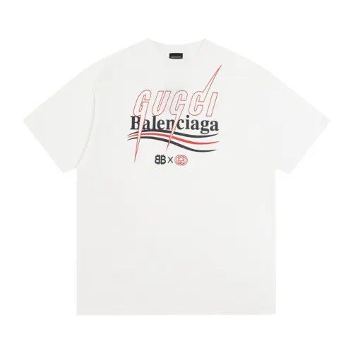 Balenciaga x Gucci Luxury Brand Women Mens Short Sleeve T-Shirt   